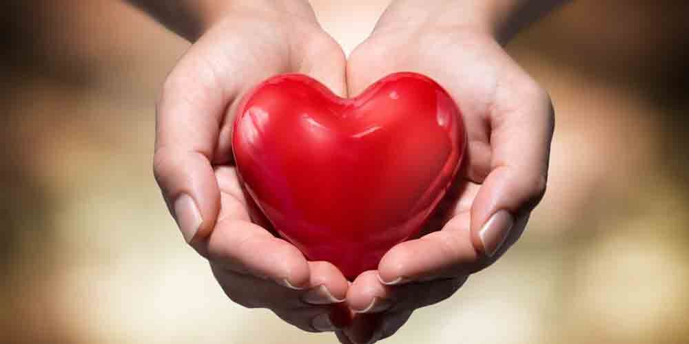 Holding heart - giving