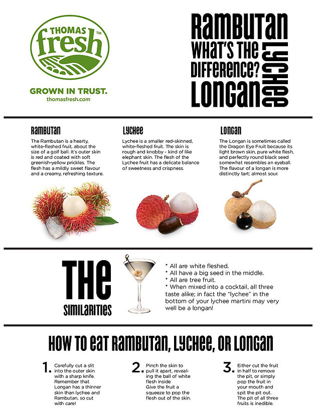 Lychee, Longan and Rambutan Infographic - Thomas Fresh